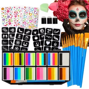 Professional Kid Friendly Body Art Face Paint Set Palette Kit for Children’s Painting Supplies