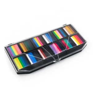 Professional Kids Makeup Body Painting Supplies Custom Private Logo Washable Rainbow Split Face Paint Palette with Multi-Colors