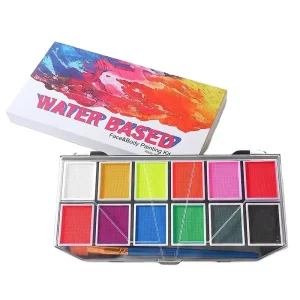 Professional Kids Safe 12 Color Acrylic Face Paint Watercolor Based Activated Washable Body Paints for Art