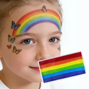 Professional Mineral Face & Body Paint Kit for Teens DIY Art Supplies with Rainbow Flag Design CE Certified Halloween Makeup