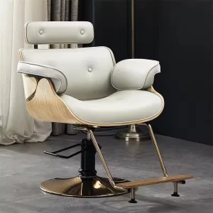 Professional Modern Portable Beige Antique Hydraulic Black Barber Hairdresser Salon Chair Hair Styling Chair