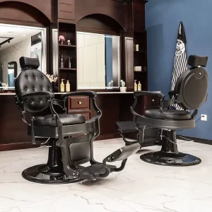 Professional Modern Salon Antique Classic Vintage Black Hydraulic Reclining Heavy Duty Barber Chair for Men
