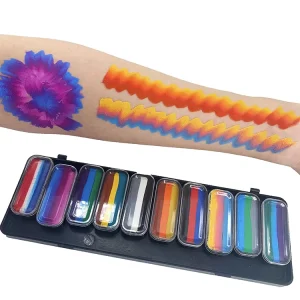 Professional Multi-Color Rainbow Water-Based Face Body Painting Kit Non-Toxic MSDS Certified for Children Teens Adults Parties