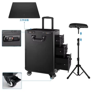 Professional Multi functional Tattoo Workstation With Arm Rest Adjustable Desk Suitcase Set Tattoo Trolley Case