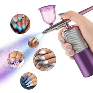 Professional Nail Airbrush Kit Compressor Multi Purpose Mini Airbrush Nail Manicure for Makeup Tattoo Body Painting Spray