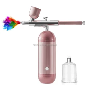 Professional Nail Makeup Airbrush Cake Decorating Airbrush CopperKit with USB Charging Airbrush Compressor for Barber Hair Dye