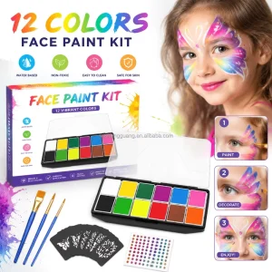 Professional Natural Plant Face Painting Kit for Kids & Adults Halloween Birthdays Festivals & Events Face and Body Painting