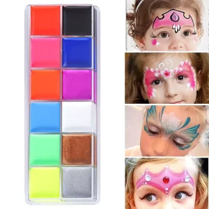 Professional Non-Toxic 12colors Oil-Based Face Body Paint Body Painting Supplies for Halloween Parties
