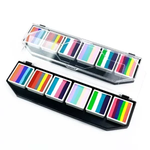 Professional Vegan Body Art Set Water Based Rainbow Split Face Body Paint Palette for Kids Makeup