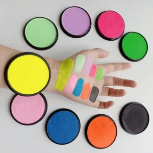 Professional Non Toxic Natural Plant Based 20g Water Soluble Glow in Dark Face Paint Pigment Body Painting Harmless Children
