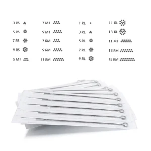 Professional OEM Disposable Tattoo Needles for Eyebrow & Body Art Stainless Steel Sterilized 50pcs Box Customizable