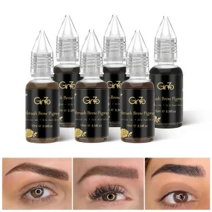 Professional Organic 10ml Black Tattoo Spray Ink Permanent Pigment Liquid for Microblading Eyebrow Makeup Beauty Personal Care