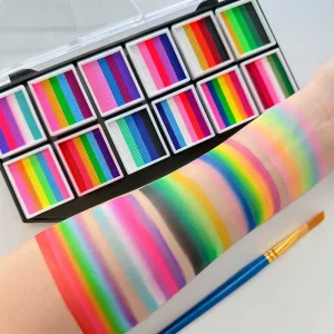 Professional Party Face & Body Painting Kit Water Activated Split Cake Makeup for Body Painting Supplies