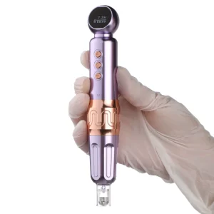 Professional Permanent Makeup Machine Pen Silent Rotary Tattoo Machine for Eyebrow Microshading and MTS Skin Care Training Tool
