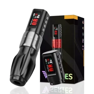 Professional Permanent SMP Tattoo Machine Pen Wireless LED Screen Display 2.0-4.2MM Adjustable Stroke Cartridge Needles Coreless