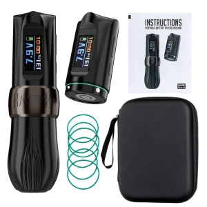 Professional Permanent Tattoo Machine Pen with Aero-grade Alloyed Aluminum Wireless and Electric