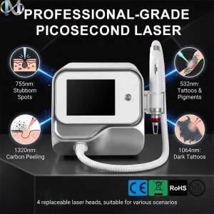 Professional Picosecond Laser Machine 532nm 755nm 1064nm 1320nm Nd YAG Skin Rejuvenation Beauty Equipment