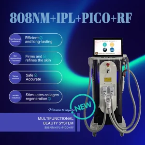 Professional Picosecond RF Diode Laser Multifunctional IPL Pigment Wrinkle Removal Equipment