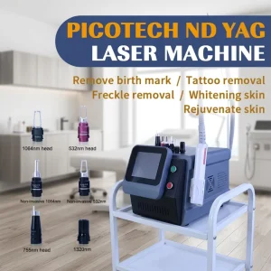 Professional Picotech ND YAG Laser Machine 1064 532 755nm 1320nm Pigment Tattoo Removal Skin Whitening Anti-aging Beauty Device