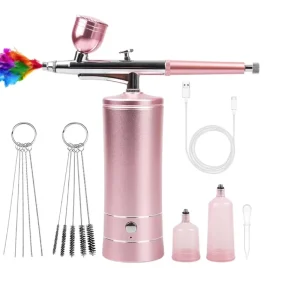 Professional Portable Air Brush Set Rechargeable High Pressure Air Brush Compressor Handheld Air Brush Gun Oxygen Injector