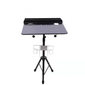 Professional Portable Black Tattoo Table Desk Work Station with Adjustable Height for Tattoo Equipment and Studio Furniture