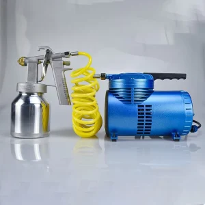 Professional Portable Mini Airbrush Compressor 220V Silent Piston Type with Oil Free Paint Spray Gun Gas Power Source