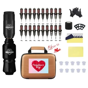 Professional Portable Rotary Tattoo Machine Kit for Beginners Permanent Makeup Complete Set