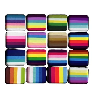 Professional Rainbow Split Cake Body Art Face Paint Kit Customizable SFX Water Based Halloween Makeup Face Painting Supplies