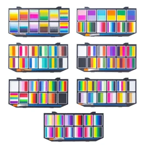 Professional Rainbow Split Cake Face Paint Palette Body Painting Kit for Kids