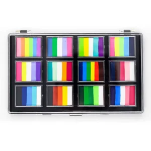 Professional Rainbow Split Cake Water Activated Face Body Paint for Children Glow in the Dark Body Painting Suppliers