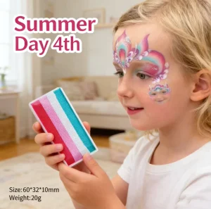 Professional Rainbow Washable Face and Body Paint Palette Custom Water Activated Formulated Private Label Body Paint
