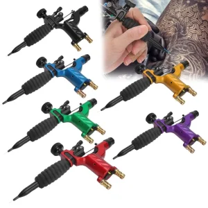 Professional Rotary Tattoo Gun with Powerful Japanese Motor and LED Light