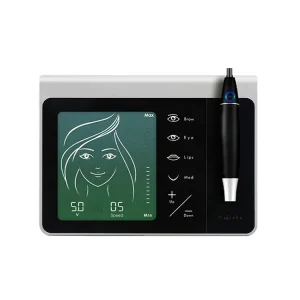 Professional Semi Permanent Makeup Lip Eyebrow Tattoo Machine Kit with Needles Tips Power Supply