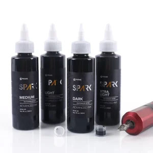 Professional Set of 4OZ Organic Long Lasting Spark WHITEWASH Tattoo Ink for Permanent Makeup