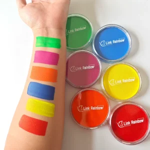 Professional Single Cake Colors Cosmetic Grade Water Activated Face Paint With Glitter Use for Body
