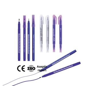 Professional Skin Marker Pen Kit with Paper Ruler Non-Toxic Skin Marker for Accurate Beauty Eyebrow Tattoo Design