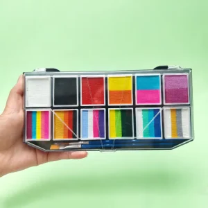 Professional Split Cake Face Paint Set 12 Colors CE Certified Ideal for Body Art & Halloween Makeup