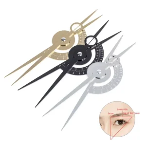 Professional Stainless Steel Isometric Golden Ratio Measurement Ruler PMU Accessories Permanent Makeup Eyebrow Stencil Caliper