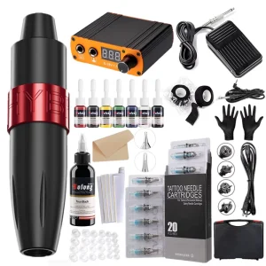 Professional Stainless Steel Tattoo Kit Tattoo Machine Set for Beginners