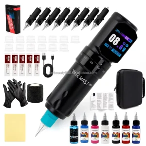 Professional Stainless Steel Tattoo Machine Pen Set Complete Kit for Permanent Makeup Microblading Durable Easy Operation