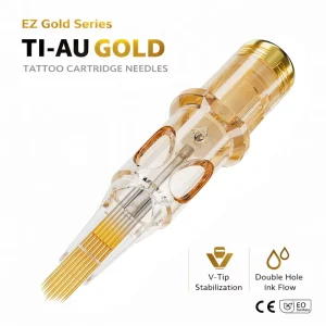 Professional Tattoo Cartridge Needles Ti Au Gold Coated Long Lasting Tattoo Needles for Tattoo Machines