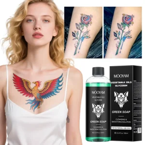 Professional Tattoo Cleansing Solution 300ml Sterile Liquid for Removing Excess Ink and Blood Stains