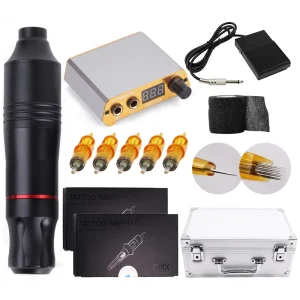 Professional Rotary Machine Tattoo Gun with Power Supply Tattoo Kit