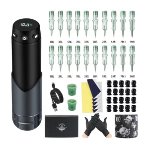 Professional Tattoo Machine Set Complete Tattoo Machine Kit With Cartridge Needles for Tattoo Shop