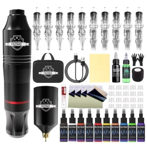 Professional Tattoo Machine Set With Power Supply Tattoo Inks for New Tattoo Starter Supply