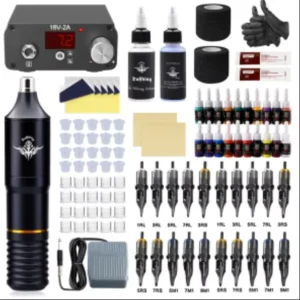 Professional Tattoo Pen Kit Complete Tattoo Machine Set With All Accessories for Body Tattoo & Microblading