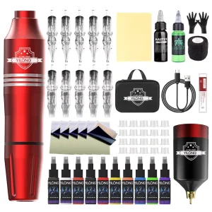 Professional Tattoo Set Wireless Tattoo Machine Pen Kits for Tattoo Artist