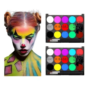 Professional Washable Body Paint Colors Water Activated Makeup Rainbow Face Paint