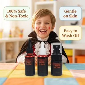 Professional Washable Non Toxic Realistic Halloween Zombie Vampire SFX Body Face Paint Red Liquid Safe Movie Stage Blood