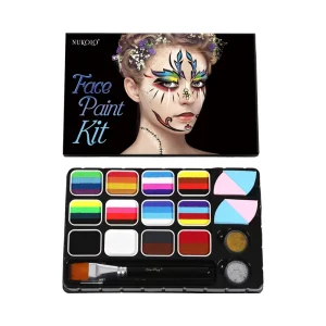 Professional Water-Activated Rainbow Split Cake Cruelty-Free Body Painting Supplies Art Paints Packaged Set on Paper Medium